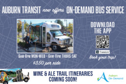 Auburn On-Demand Transit Bus Service Ad